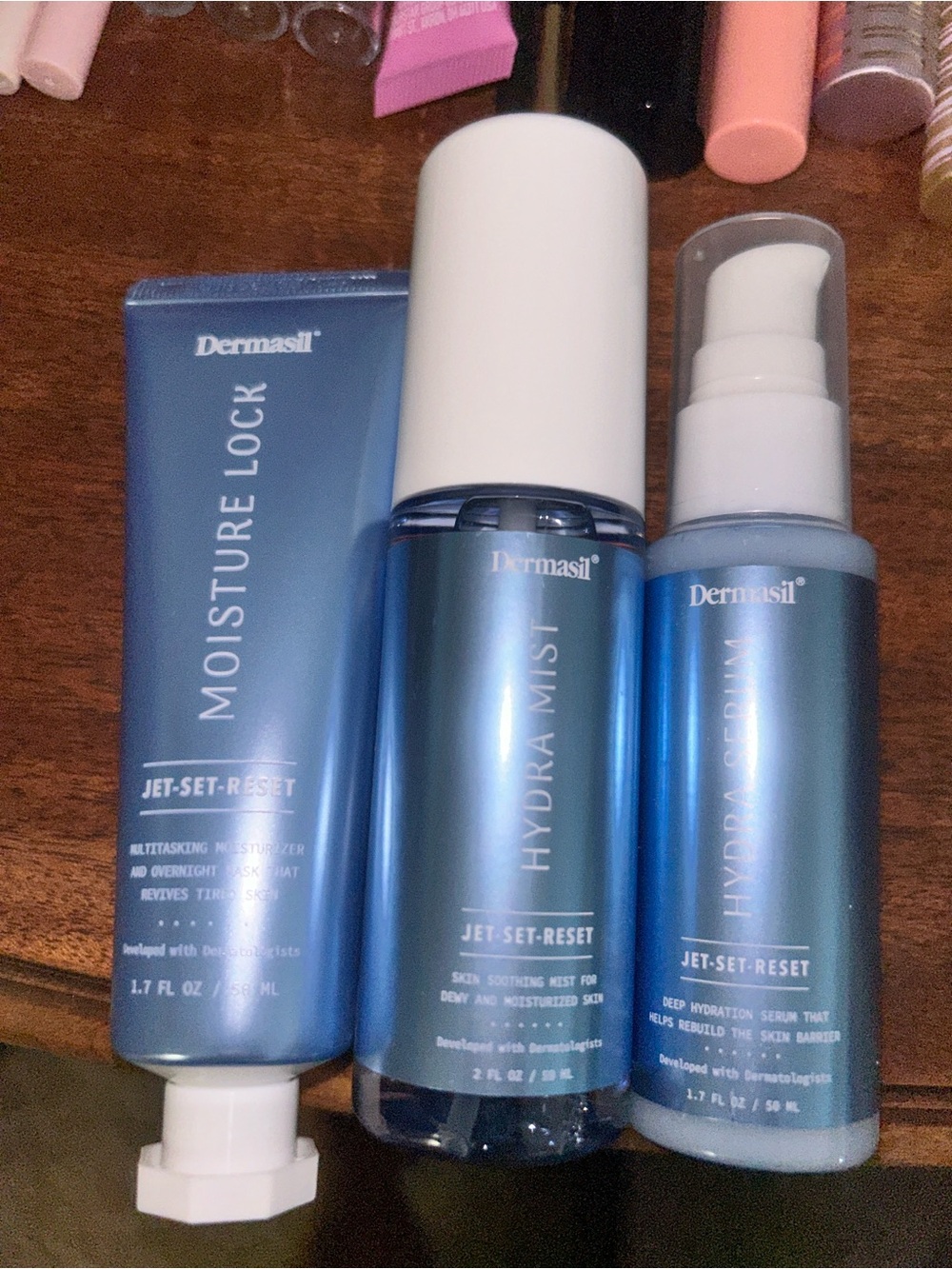 Jet-Set-Reset Hydra Mist & Moisture Lock - Blue Hydration Set